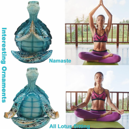 Meditation Yoga Turtle Figurine For Spiritual Garden