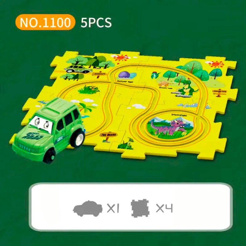 Educational puzzle game for kids with car track 🎄🎁