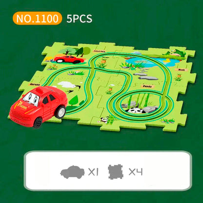 Educational puzzle game for kids with car track 🎄🎁