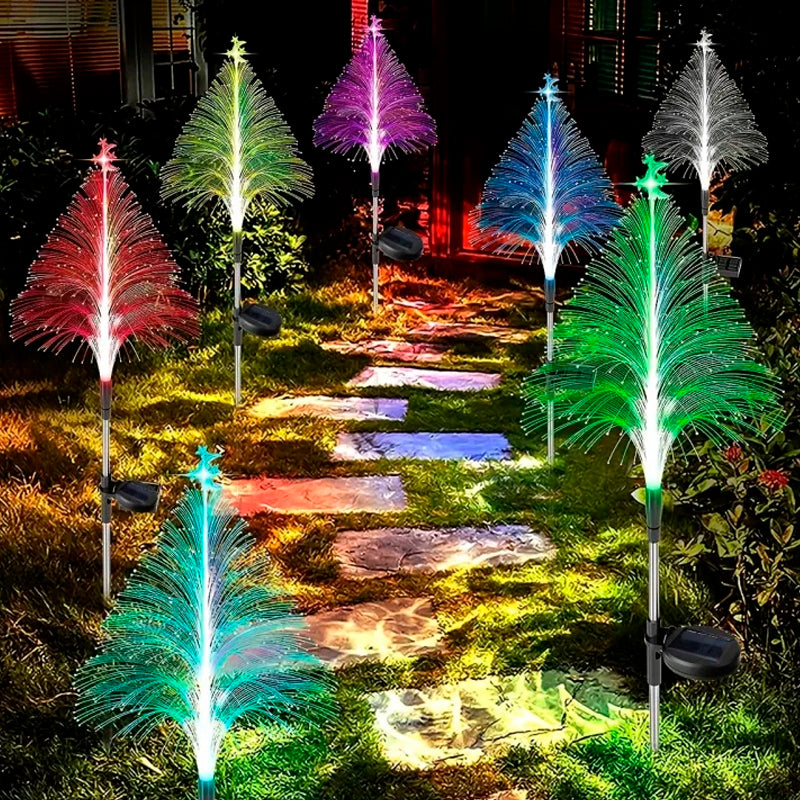 🎄🎁【Christmas Gift】 7 color changing solar Christmas tree lights.✨