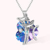 Butterfly necklace with Swarovski crystals