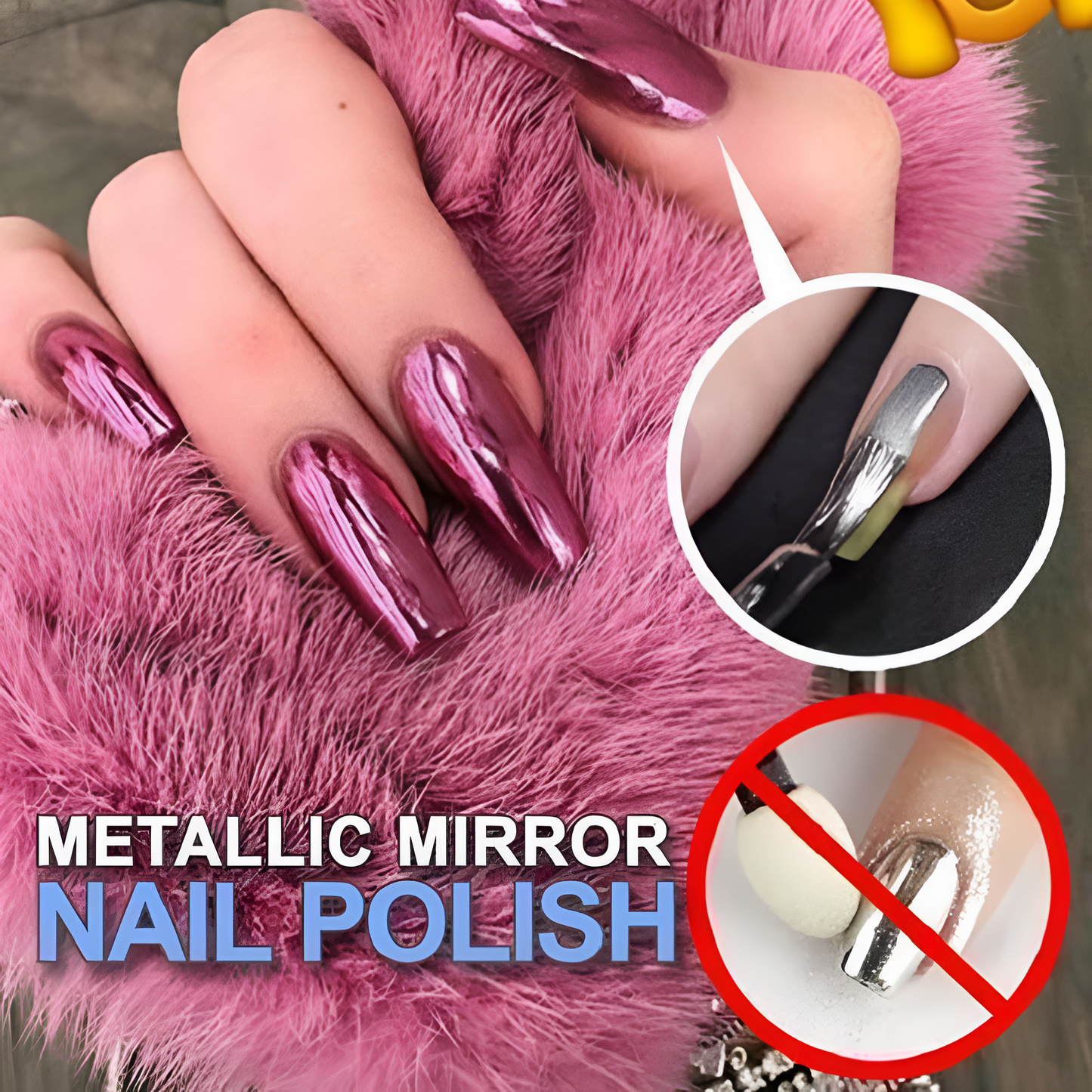 Glamorous Metallic Mirror Nail Polish