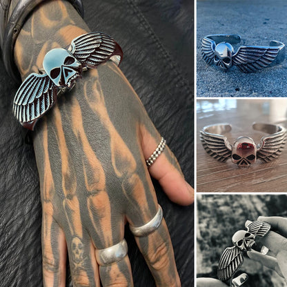 ☠️Heavy Winged Skull Bracelet🔥