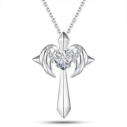 Angel Wings Cross Necklace Gift