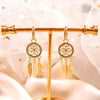 Golden dreamcatcher earrings