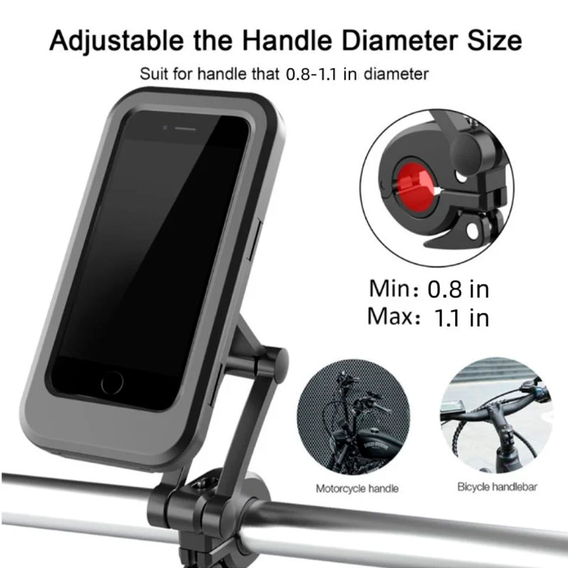 Waterproof Bicycle and Motorcycle Phone Holder