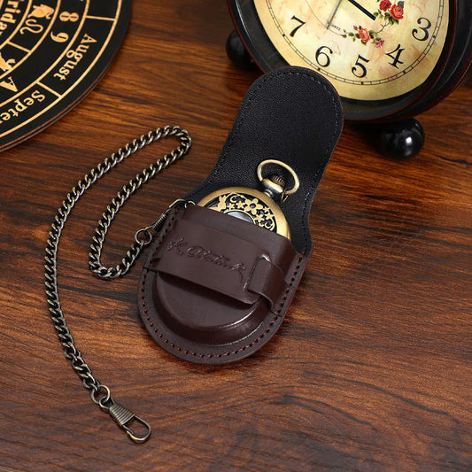 🎁Portable Leather Pocket Watch Pouch!✨