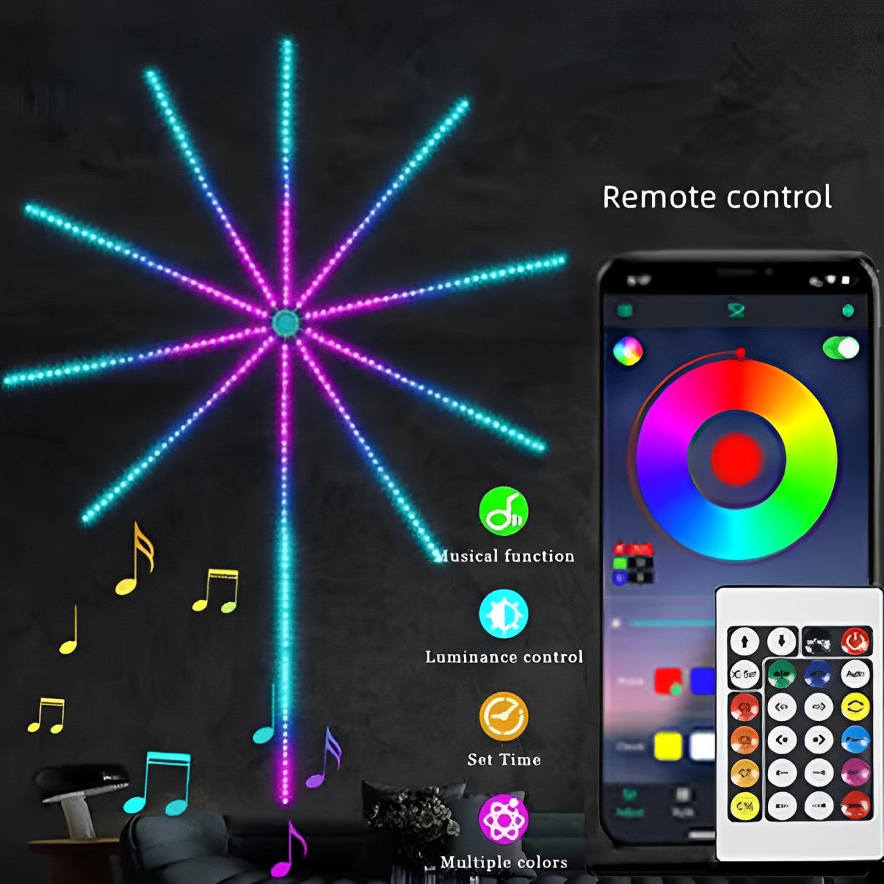 🎁2025 New Year Hot Sale🔥 WiFi Bluetooth Smart Fireworks Led Light