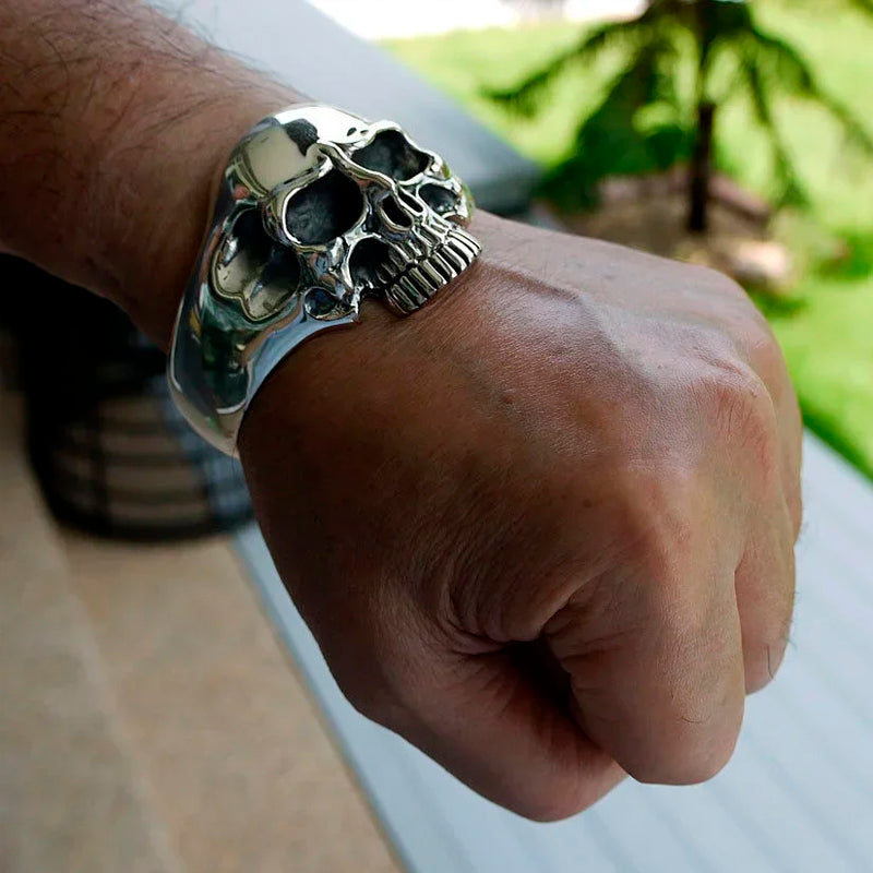 Heavy Ghost Skull Bracelet