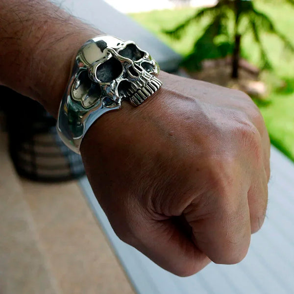 Heavy Ghost Skull Bracelet