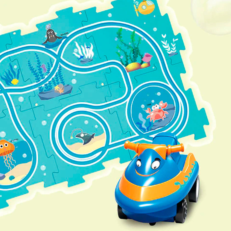 Educational puzzle game for kids with car track 🎄🎁