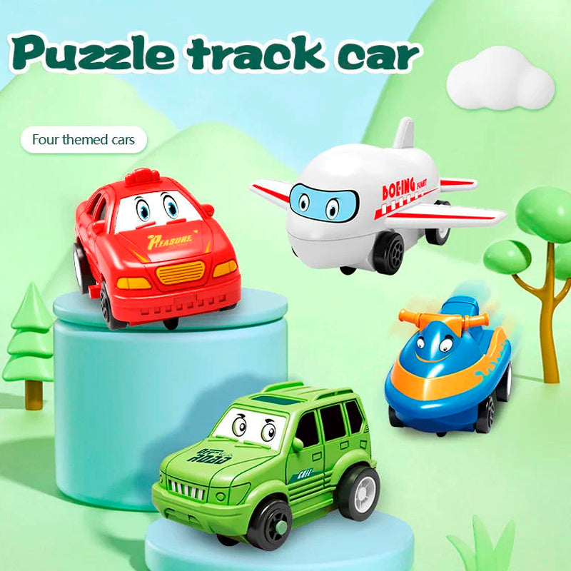 Educational puzzle game for kids with car track 🎄🎁