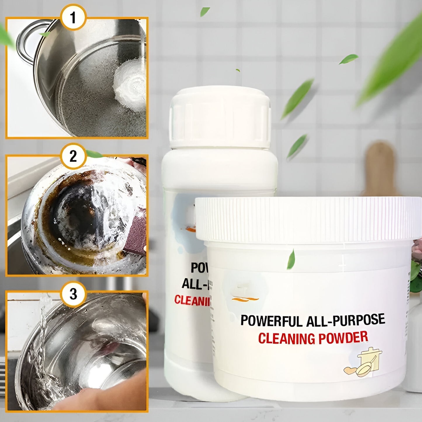 Powerful multi-purpose powder cleaner for kitchen