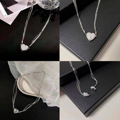 🎉[Special Offer] Get 2 Love magnetic pendant with diamond shine for the price of 1🎉