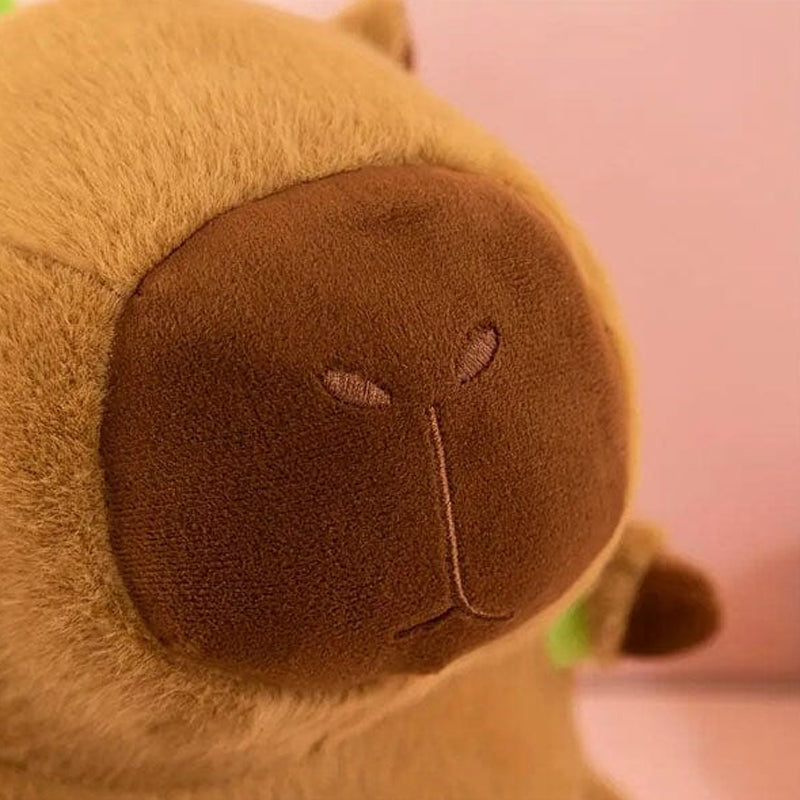 Capybara Plush Backpack & Baby Turtle