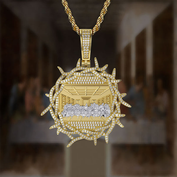 Last Supper Pendant with Crown of Thorns