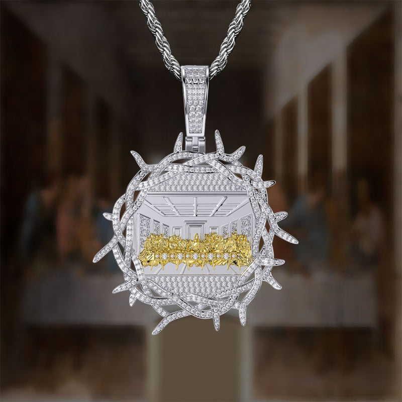 Last Supper Pendant with Crown of Thorns