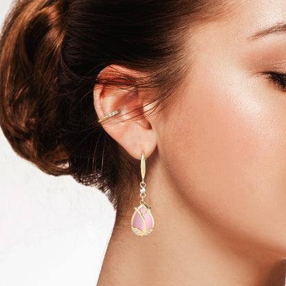 Opal Tulip Drop Earrings