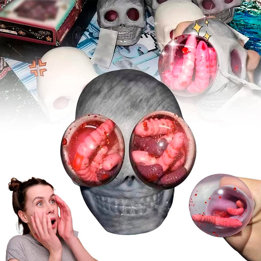 Scary Exploding Eye Skull Pinch Toy