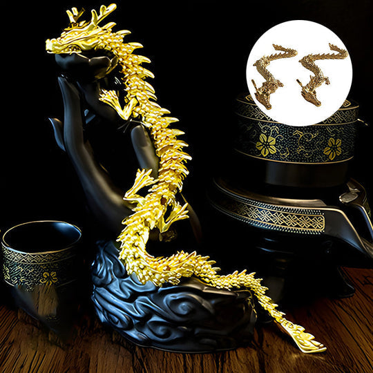 Gold Dragon with Movable Joints