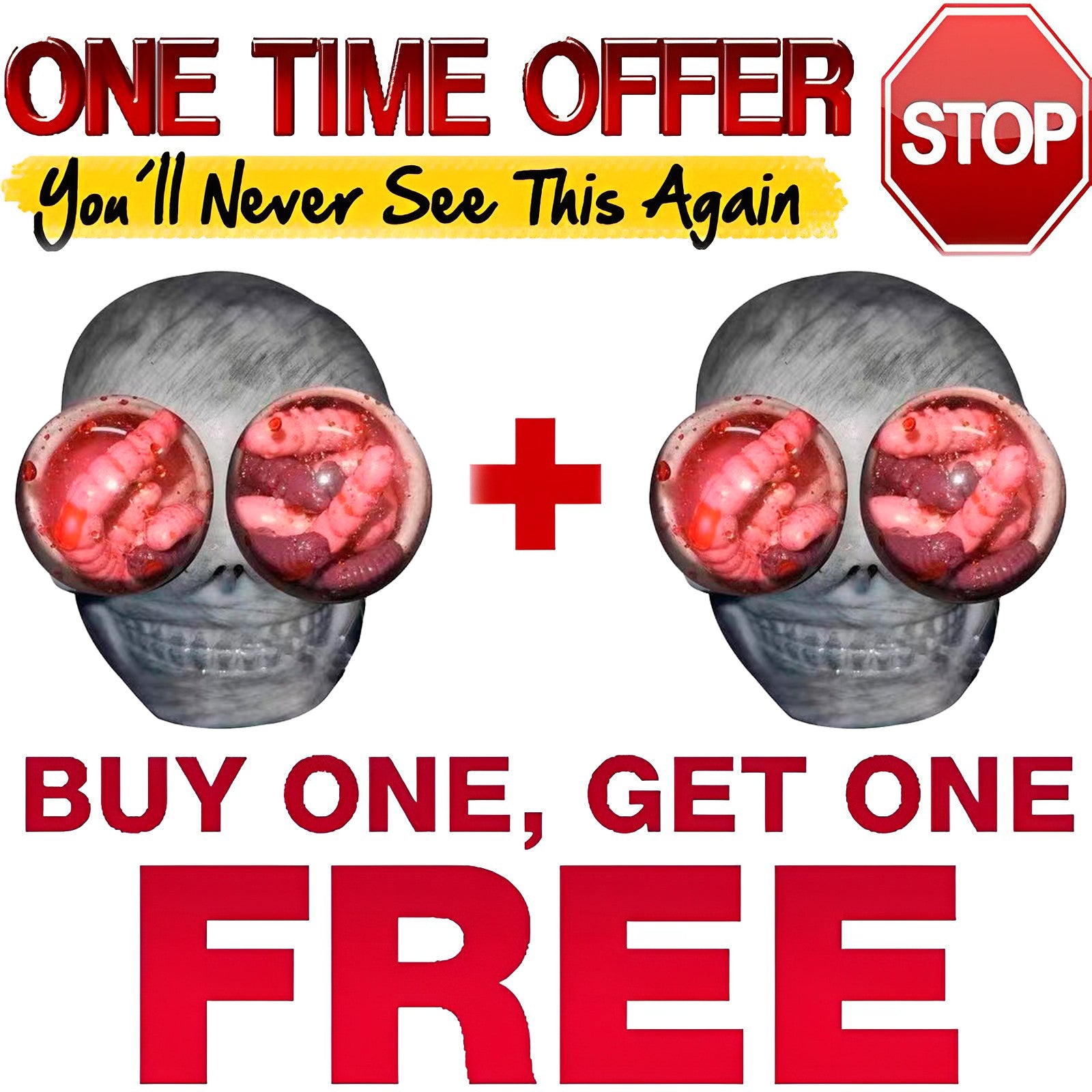 🎉[Special Offer] Get 2 Scary Exploding Eye Skull Pinch Toy for the price of 1🎉