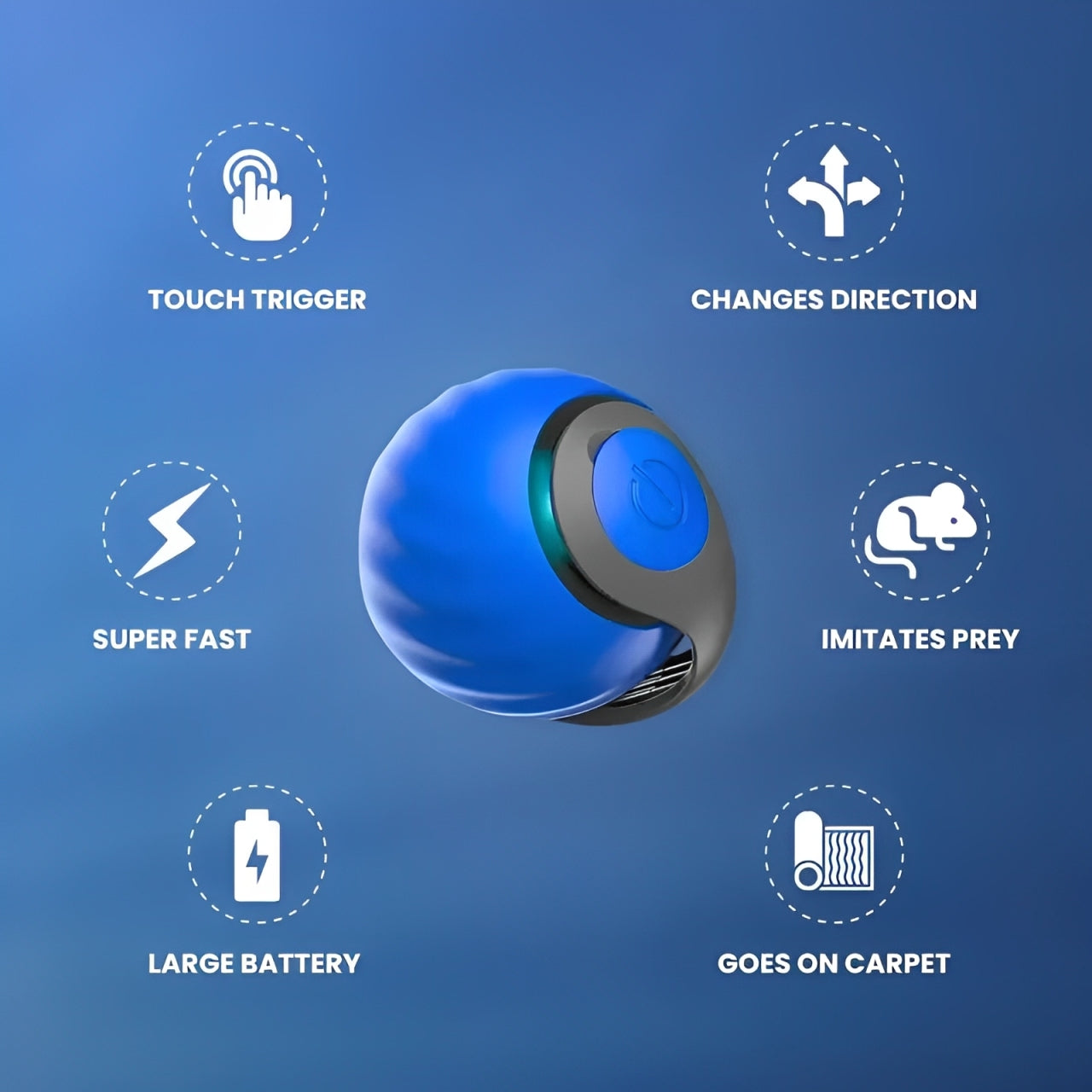 🔥 Interactive Electric Rolling Ball with Teasing Tail