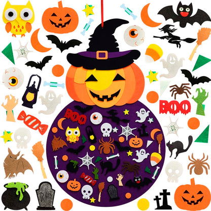 Halloween Felt Witch Pendant for Kids (52 Pieces)