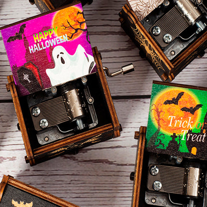 Halloween wooden music box