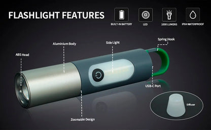 LED Rechargeable Tactical Laser Flashlight