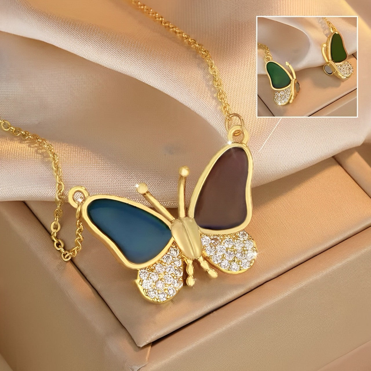 🦋 Color Changing Butterfly Necklace