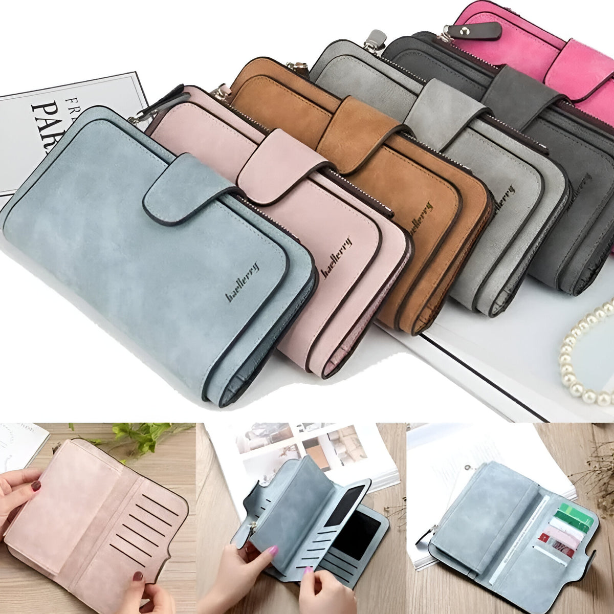 Retro multi-slot women's wallet