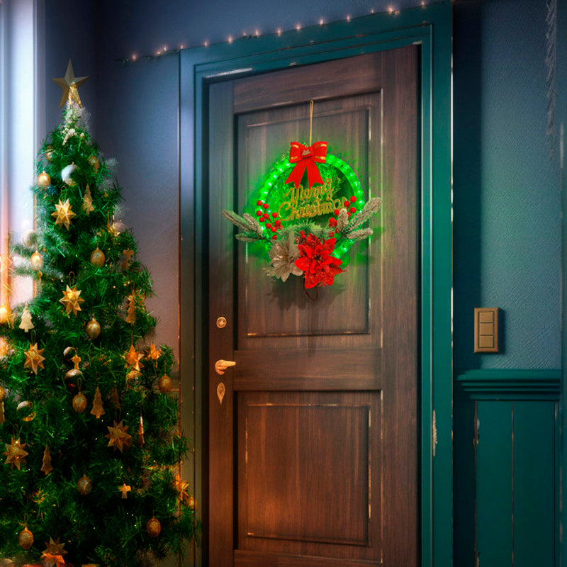 Christmas Wreath Decorations with LED Lights