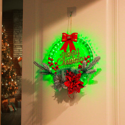 Christmas Wreath Decorations with LED Lights