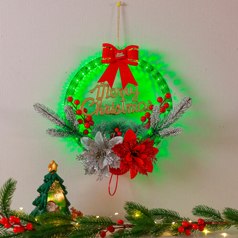 Christmas Wreath Decorations with LED Lights