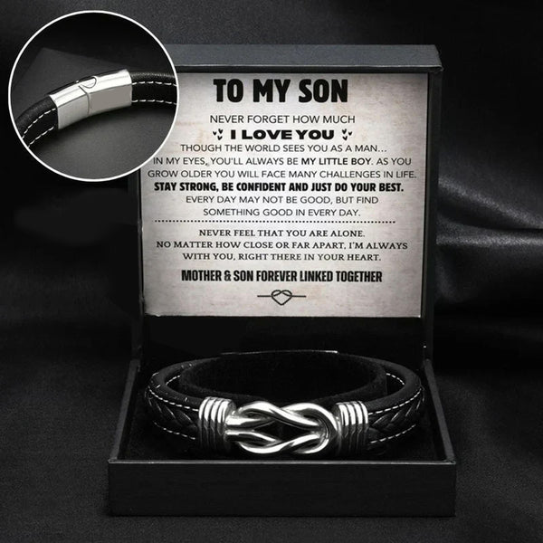 Infinity bracelet gift set for son