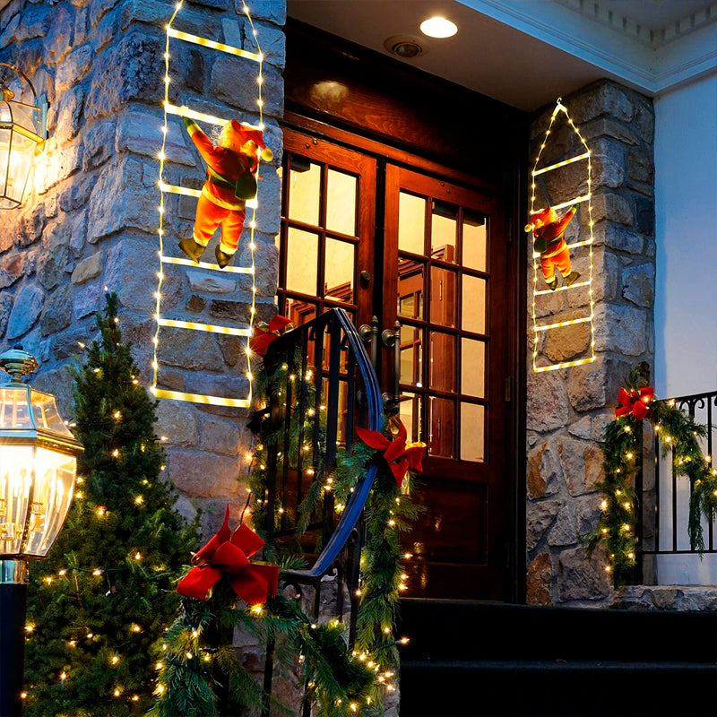 Christmas decorative stair lights with Santa Claus!