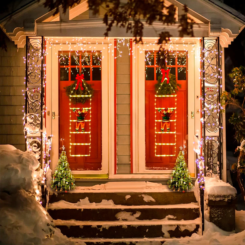 Christmas decorative stair lights with Santa Claus!