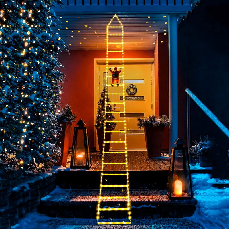 Christmas decorative stair lights with Santa Claus!