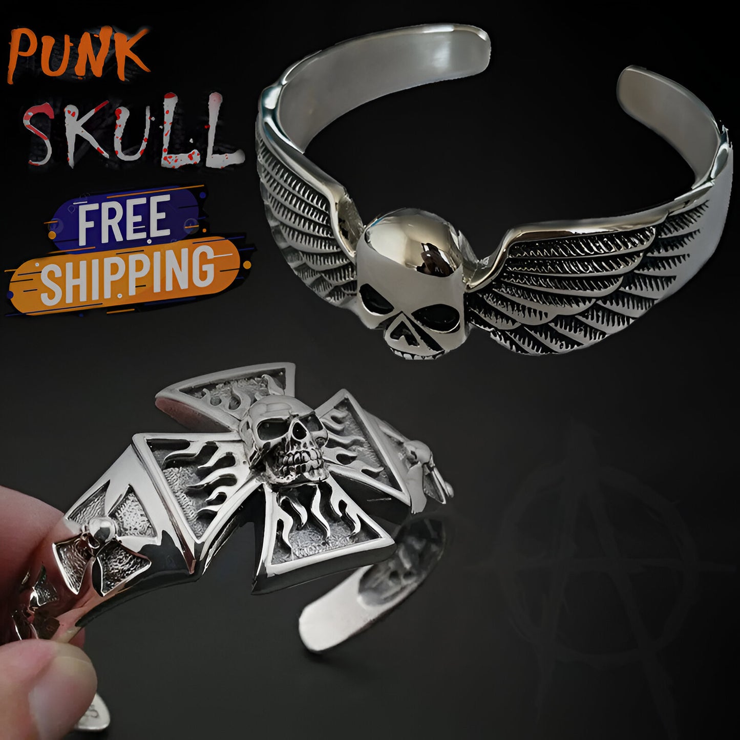 ☠️New Heavy Ghost Skull Bracelet🔥