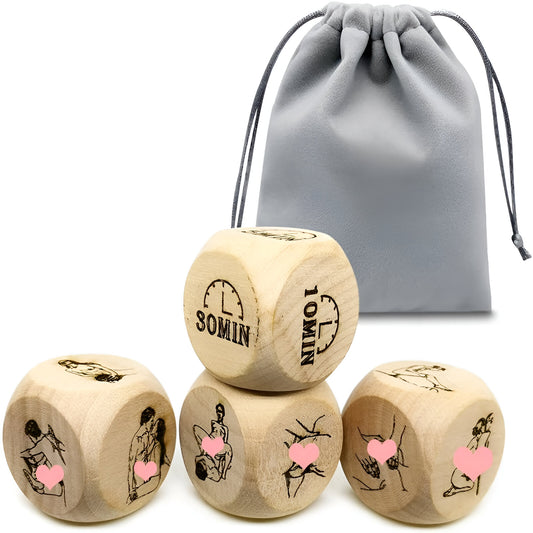 4 Sex Dice for Role Play, Fun Love Dice for Adults🔥