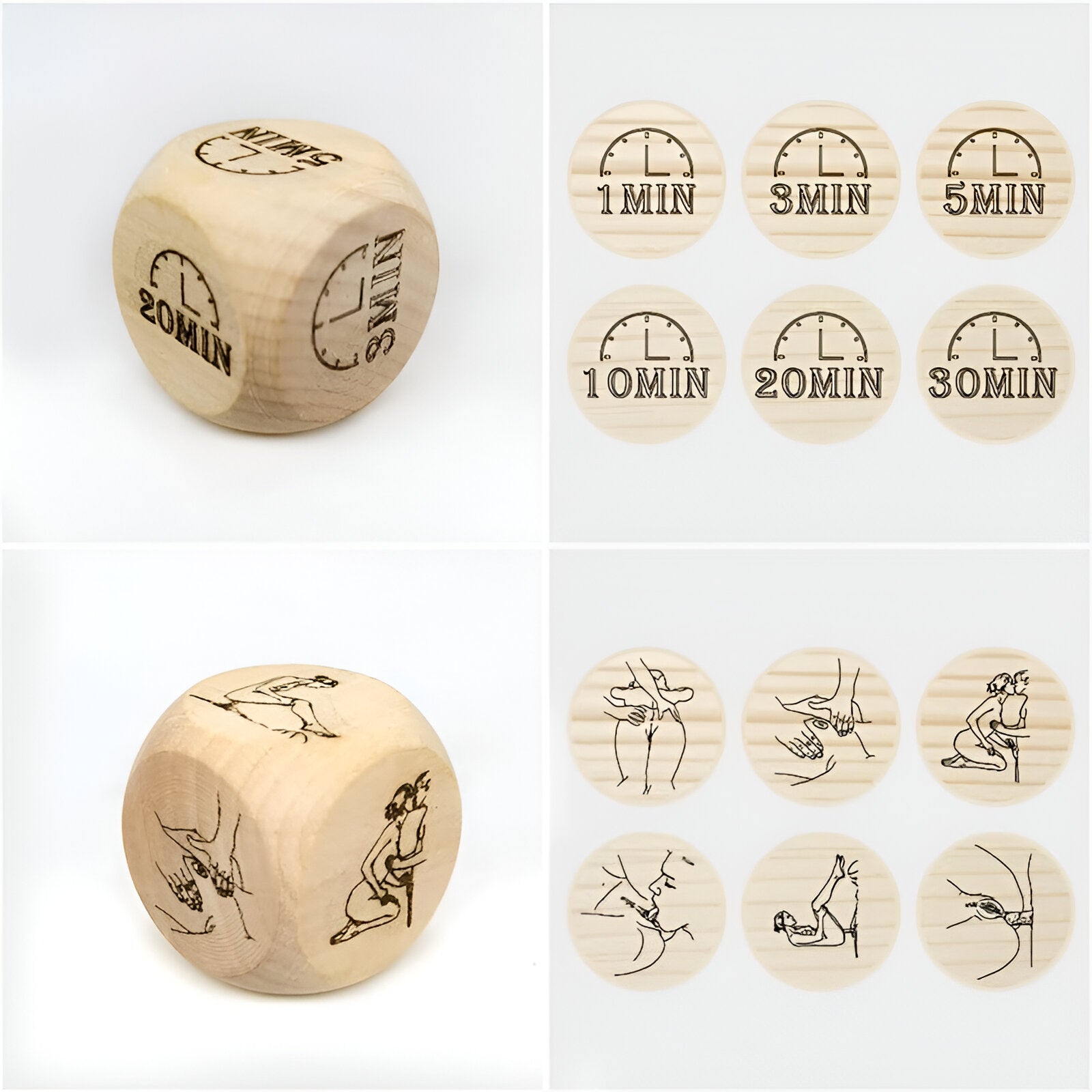 4 Sex Dice for Role Play, Fun Love Dice for Adults🔥