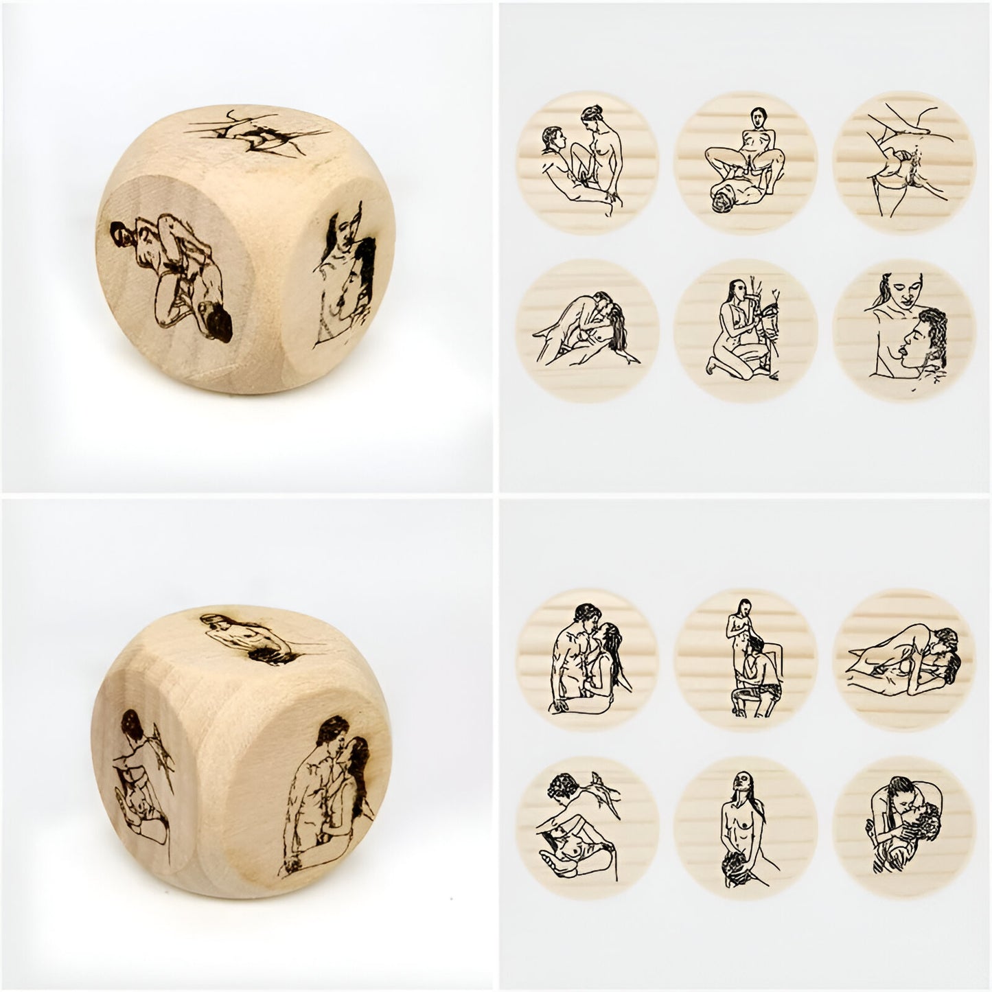 4 Sex Dice for Role Play, Fun Love Dice for Adults🔥