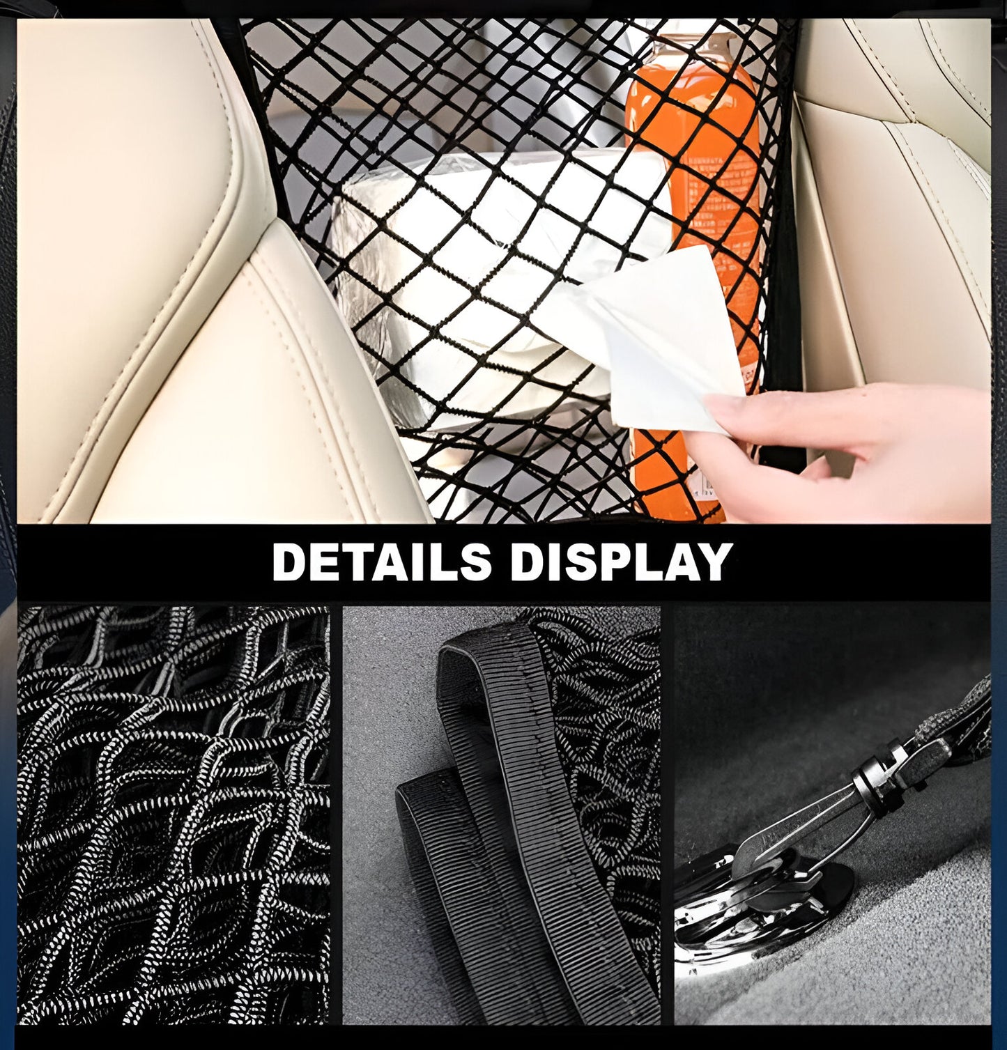 Universal Elastic Mesh Net Trunk Bag (Three Layers)