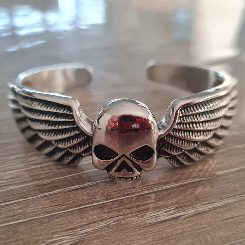 ☠️Heavy Winged Skull Bracelet🔥