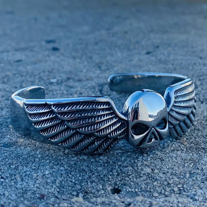 ☠️Heavy Winged Skull Bracelet🔥