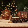 🚂 Christmas Train Illuminated, Lantern Decoration With Snow Globe, Santa Claus.🎅🎁 Christmas Gift!