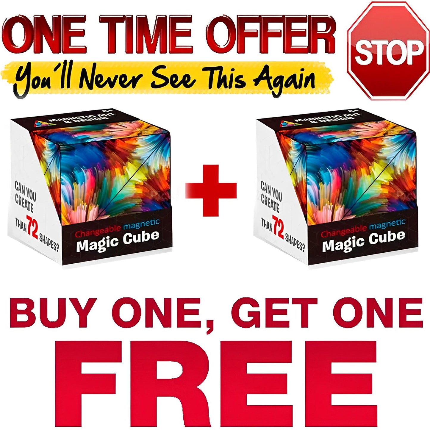 🎉[Special Offer] Get 2 Changeable Magnetic Magic Cubefor the price of 1🎉