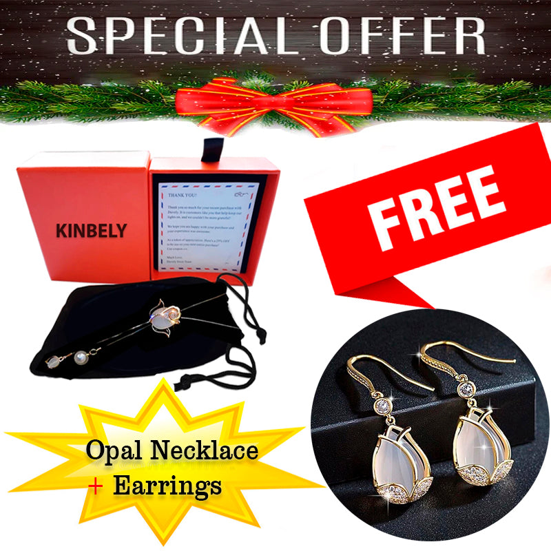 Opal Tulip Pendant Necklace + Earrings (🎉SPECIAL OFFER )🎉