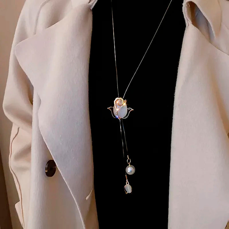 🎉[Special Offer] Get 2 Opal Tulip Pendant Necklaces for the price of 1🎉