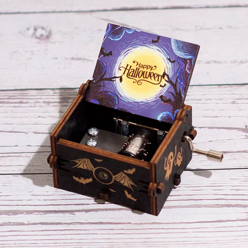 Halloween wooden music box